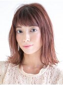 クセ毛風外ハネセミディ