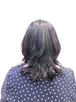 クオリス 上福岡店(QUALIS)&nbsp;ミディアムウルフ/ネイビーカラー/小顔/レイヤーカット/30代40代