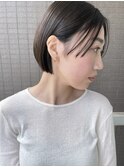 コンパクトボブ × ラベンダーグレージュ