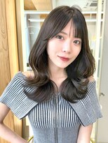 アフロートリノ(AFLOAT Leino)&nbsp;2wayバング 韓国前髪 シースルー ミディアム くびれヘア　顔周り