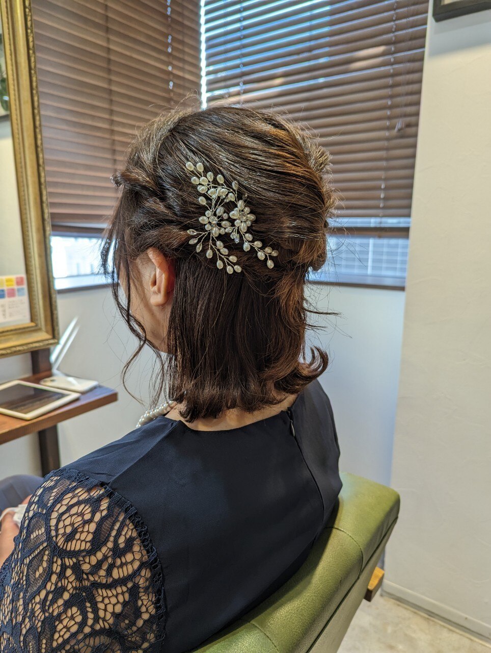 ヘアセット/ヘアアレンジ/ハーフアップ/ミディアムアレンジ/韓国