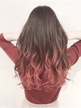 ブルー 盛岡店(BLUE) 黒髪/グレーベージュ/レイヤーロング/前髪パーマ