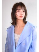 20代30代40代前髪ありフェイスレイヤー透明感アッシュベージュ