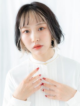 ドクターズサロン LAB 小山店 ブリーチ裾カラー伸ばしかけボブパーマh小山10代20代30代