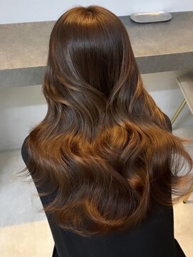 オズ 郡山桑野店(OZ) 郡山顔周りレイヤーカット韓国ワンホンヘアベージュカラー30代