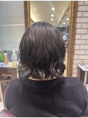 ボブパーマ/ゆるふわ/20代/コテ巻き風パーマ