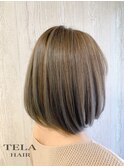 柔らかい透け感たっぷりスリークボブ【TELA HAIR草加】