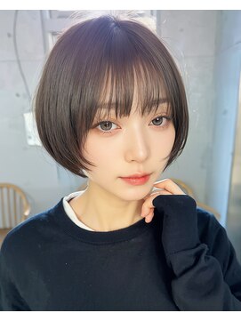 サンド 池袋 2nd(sand) ショートボブレイヤー#髪質改善#縮毛矯正#チェリーブラウン