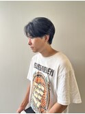 メンズのセンターパート
