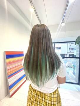 ニュート(Neut ) エメラルドグリーン&オリーブグレージュ/インナー/ブリーチ