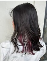 ビオトープ(Bio Top)&nbsp;チラ見せがお洒落♪ダークトーン×パープルインナーカラー