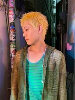 アース 高円寺店(HAIR & MAKE EARTH)&nbsp;スパイキーショート×ブロンド｛@02st96 }