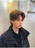 センターパートウルフ