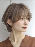 大人ショート　白髪ぼかし　白髪染め　ハイライト　40代50代60代