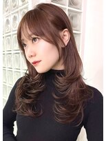 フィルムス 横浜(FILMS+) くびれレイヤー/オリーブベージュ/顔周り/シースルー/横浜+