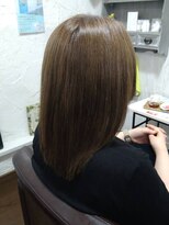 コルテ 倉敷西坂店(CoRte.) 髪質改善で叶える艶ブラウンの美髪ストレート/癖毛対策/頭皮ケア