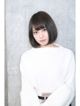 サロンドミルク 原宿(salon de MiLK) 【salon de MiLK 原宿】透け感暗髪ボブ