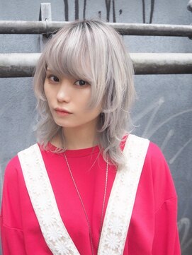 リアイス(Re:ICE) ミニウルフ/くすみブルー/流れるレイヤー/インナーハイライト