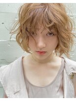 【PARK】ウェーブボブ×ペールベージュ