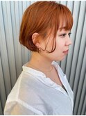 オレンジミニボブ[20代30代40代50代60代]