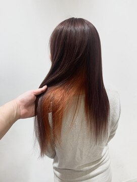 リア(Li'a by neolive) インナーカラー　オレンジ