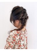 Moana#ヘアアレンジ#編み込み#キッズヘア