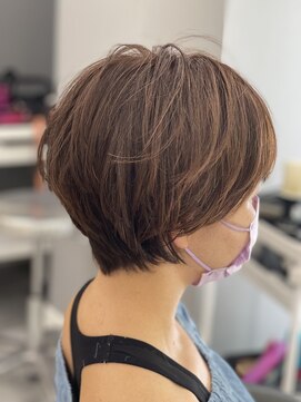 カーサ バイ ハミュウ たまプラーザ(CASA by Humium) 20代30代40代大人可愛いべージュハイライトショートボブ小顔