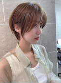 丸みショート/くびれヘア/ふんわり大人ショート[横浜駅]
