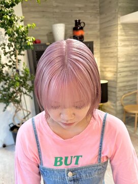 ヲタク(wotaku.) ホワイトピンクハイトーンダブルカラートリプルカラーブリーチ