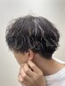 メンズカット+ハイライト（パーマ毛対応）+眉カットor炭酸泉　￥17900