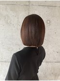 酸性ストレートで収まるボブ【松山美容室】