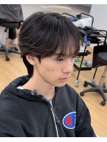 ビカム 名駅(become)&nbsp;【シースルーマッシュウルフ】メンズ毛流れニュアンスパーマ名駅