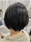 □#顔まわり小顔レイヤー#黒髪ボブ#レイヤーボブ#ボブルフ