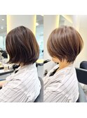 30代40代50代ショートボブ白髪ぼかし白髪染め髪質改善ハイライト