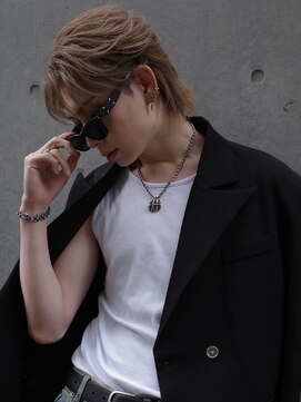 アンサー 渋谷(ANSWER) メンズバレイヤージュカラーハイライトカラーセンターパート韓国