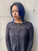 タム(tam)&nbsp;かきあげウルフ　ブルーグラデーション