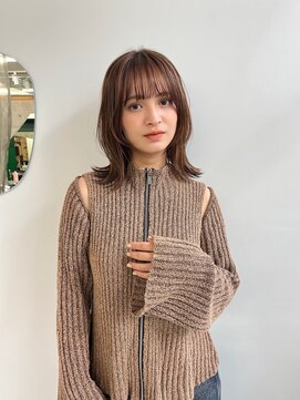 エディット トウキョウ(e.dit tokyo) 【e.dit tokyo Misa】マロンカラーブラウン顔まわりレイヤー