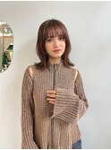 【e.dit tokyo Misa】マロンカラーブラウン顔まわりレイヤー