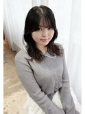 ナチュラルくびれ風ミディアムスタイル