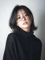 ハーツオオサカ(HE:ARTS OSAKA)&nbsp;韓国風くびれセミディ×シースルーバング黒髪【梅田】