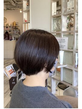 アシャ ヘアー ソリューション 神戸店(asha hair solution) ミルクティーブロンド/ダークブルー/デジタルパーマ/摂津本山