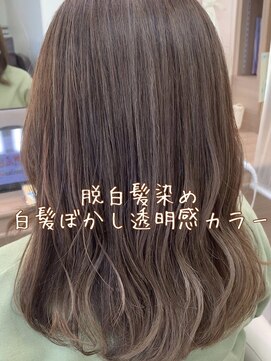 アッシュ 鶴ヶ峰1号店(Ash) 【脱白髪染め】白髪ぼかし透明感カラー
