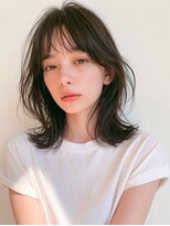 オンク 新宿(onk)&nbsp;黒髪/グレーベージュ/レイヤーロング/前髪パーマ[新宿駅]