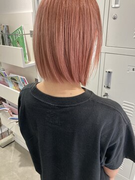 ワープ 青葉台(WARP) ピンクミルクティー/ダブルカラー/ブリーチ/ボブ/青葉台