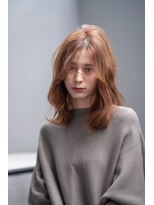 ケアリー 流山おおたかの森(Carelly)&nbsp;大人かわいい前髪セシルカットココアブラウンフリンジウェーブ