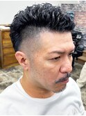 30代40代50代メンズフェードカットパーマ長めツーブロック