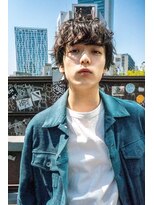 ハバナ 渋谷(HAVANA)&nbsp;アッシュブラック/束間マッシュパーマ/刈り上げ/ツーブロック