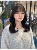 暗髪大人韓国ヘア