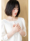 黒髪アッシュブラック外ハネ美髪くびれボブ309X戸頭20代30代40代