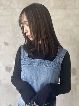 フレーム 博多店(FRAME) 前上がりレイヤーボブ×透明感グレージュ【福岡博多】